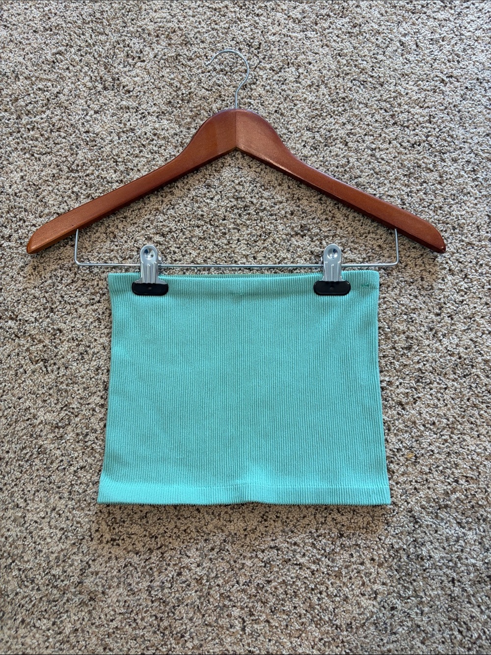 Dry Goods Mint Green Ribbed Crop Top